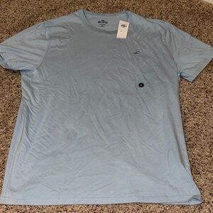Hollister Men's Sky Blue Short Sleeve Tee